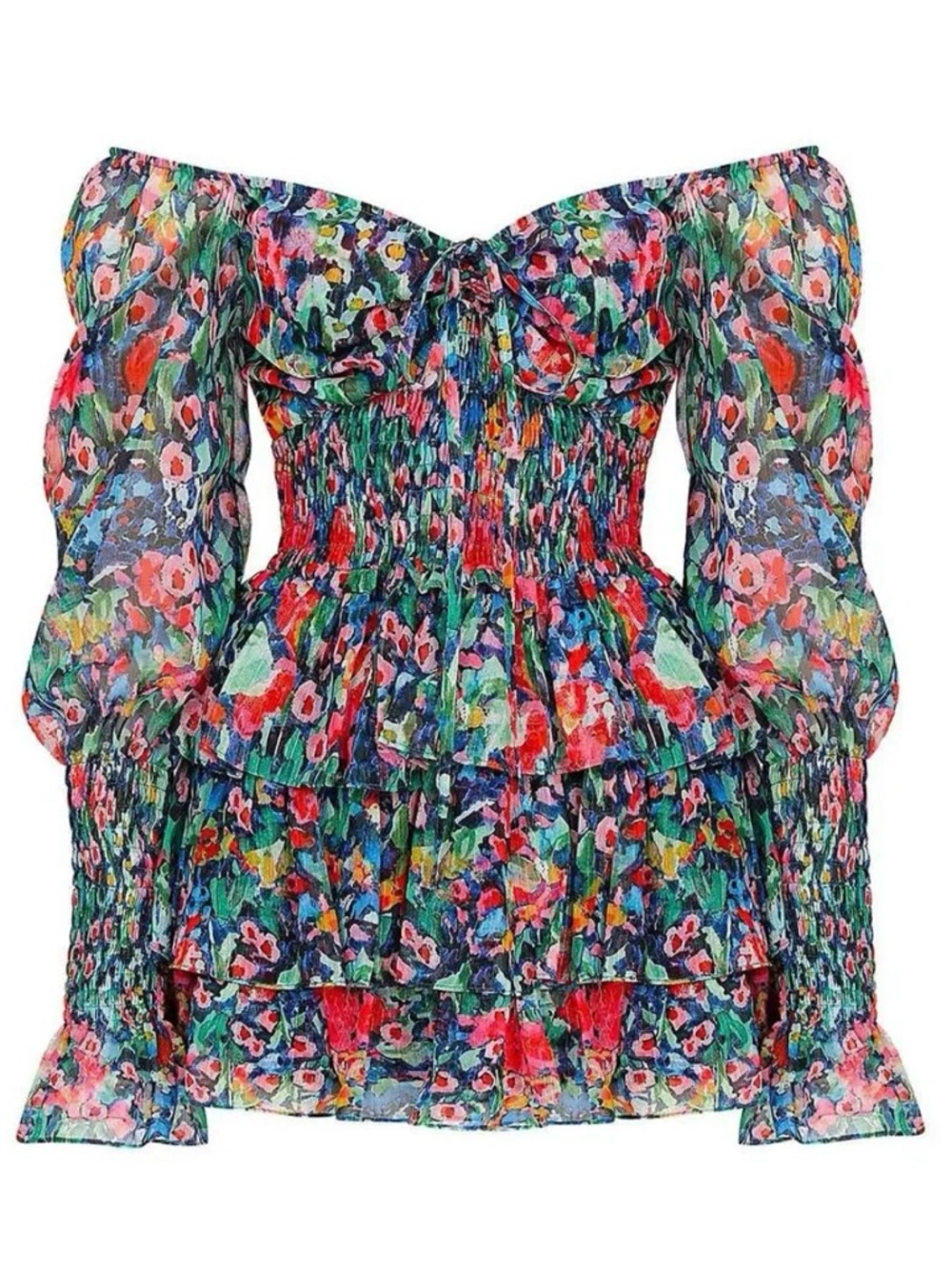 NAIA ANGEL DRESS NAVY BLUE FLORAL SIZE XS SMALL